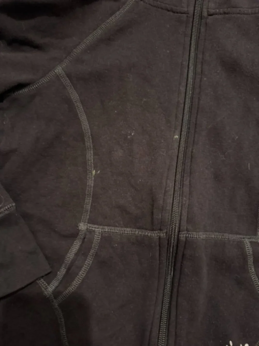 Justice black zip-up hoodie size 8